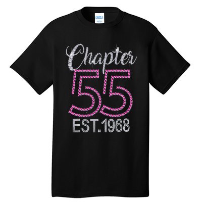 Chapter 55 EST 1968 55th Birthday Gift For Womens Tall T-Shirt