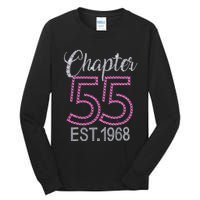 Chapter 55 EST 1968 55th Birthday Gift For Womens Tall Long Sleeve T-Shirt