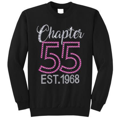 Chapter 55 EST 1968 55th Birthday Gift For Womens Tall Sweatshirt