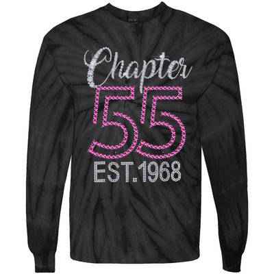 Chapter 55 EST 1968 55th Birthday Gift For Womens Tie-Dye Long Sleeve Shirt