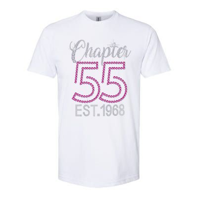 Chapter 55 EST 1968 55th Birthday Gift For Womens Softstyle CVC T-Shirt