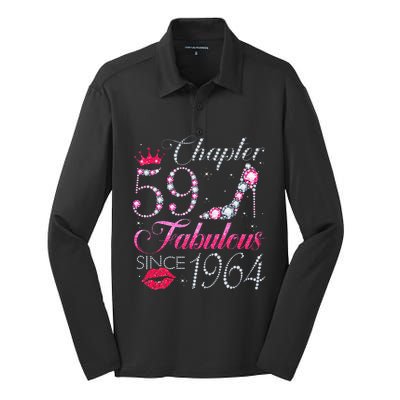 Chapter 59 Fabulous Since 1964 59Th Birthday Gift For Women Silk Touch Performance Long Sleeve Polo