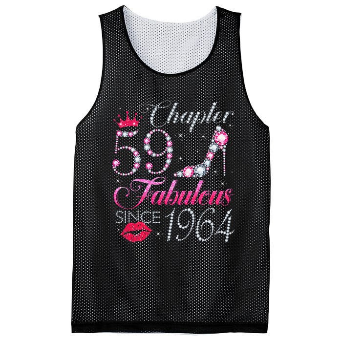 Chapter 59 Fabulous Since 1964 59Th Birthday Gift For Women Mesh Reversible Basketball Jersey Tank