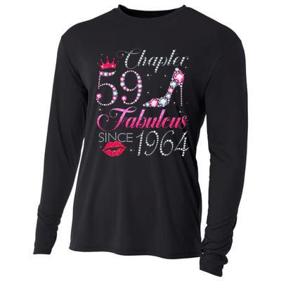 Chapter 59 Fabulous Since 1964 59Th Birthday Gift For Women Cooling Performance Long Sleeve Crew