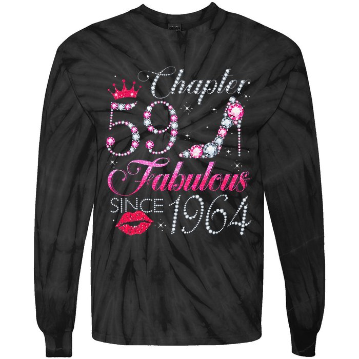 Chapter 59 Fabulous Since 1964 59Th Birthday Gift For Women Tie-Dye Long Sleeve Shirt