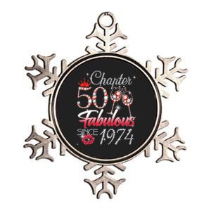 Chapter 50 Fabulous Since 1974 50th Birthday Queen Diamon Metallic Star Ornament