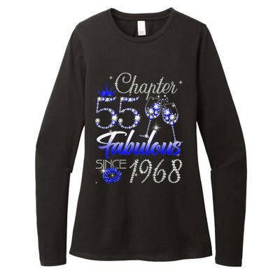 Chapter 55 Fabulous Since 1968 55th Birthday Queen Womens CVC Long Sleeve Shirt