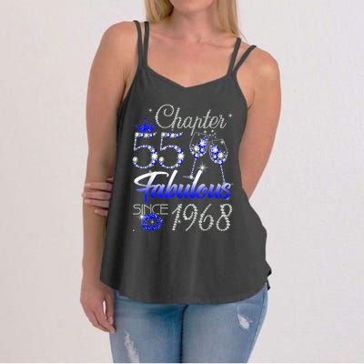 Chapter 55 Fabulous Since 1968 55th Birthday Queen Women's Strappy Tank