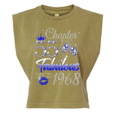 Chapter 55 Fabulous Since 1968 55th Birthday Queen Garment-Dyed Women's Muscle Tee