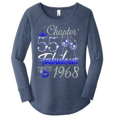 Chapter 55 Fabulous Since 1968 55th Birthday Queen Women's Perfect Tri Tunic Long Sleeve Shirt