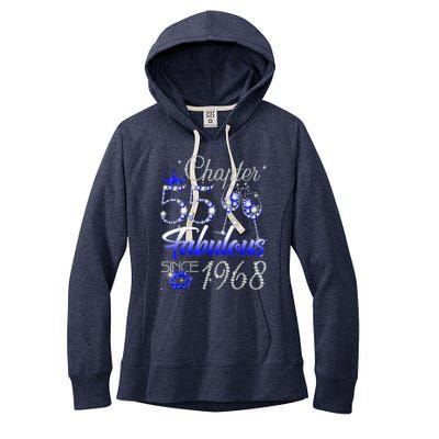 Chapter 55 Fabulous Since 1968 55th Birthday Queen Women's Fleece Hoodie