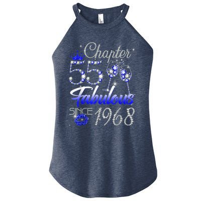 Chapter 55 Fabulous Since 1968 55th Birthday Queen Women's Perfect Tri Rocker Tank