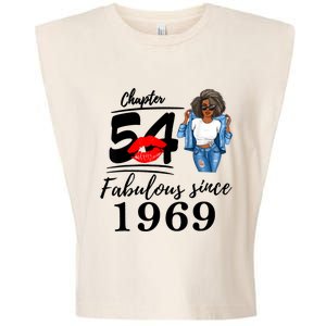 Chapter 54 Fabulous Since 1969 54th Birthday Tee For Black Garment-Dyed Women's Muscle Tee