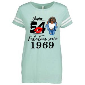 Chapter 54 Fabulous Since 1969 54th Birthday Tee For Black Enza Ladies Jersey Football T-Shirt