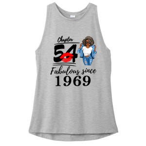 Chapter 54 Fabulous Since 1969 54th Birthday Tee For Black Ladies PosiCharge Tri-Blend Wicking Tank