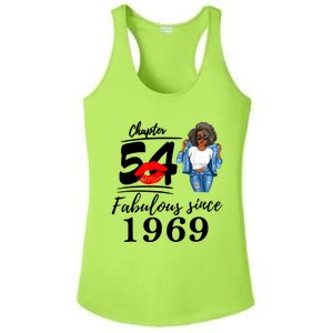 Chapter 54 Fabulous Since 1969 54th Birthday Tee For Black Ladies PosiCharge Competitor Racerback Tank