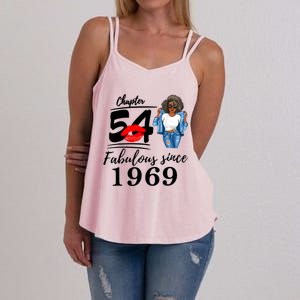 Chapter 54 Fabulous Since 1969 54th Birthday Tee For Black Women's Strappy Tank