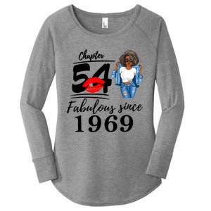 Chapter 54 Fabulous Since 1969 54th Birthday Tee For Black Women's Perfect Tri Tunic Long Sleeve Shirt