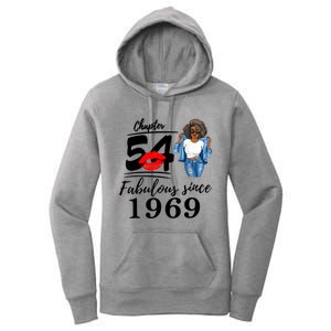 Chapter 54 Fabulous Since 1969 54th Birthday Tee For Black Women's Pullover Hoodie