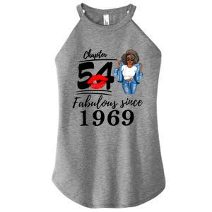 Chapter 54 Fabulous Since 1969 54th Birthday Tee For Black Women's Perfect Tri Rocker Tank