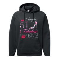 Chapter 51 Fabulous Since 1972 51st Birthday Gift For Women Performance Fleece Hoodie