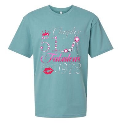 Chapter 51 Fabulous Since 1972 51st Birthday Gift For Women Sueded Cloud Jersey T-Shirt