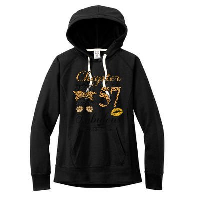 Chapter 57 Fabulous Since 1966 57th Birthday Messy Bun Women's Fleece Hoodie