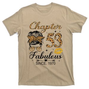 Chapter 53 Fabulous Since 1970 53rd Birthday Messy Bun T-Shirt