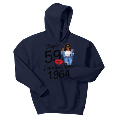 Chapter 59 Fabulous Since 1964 Black Birthday Queen Kids Hoodie