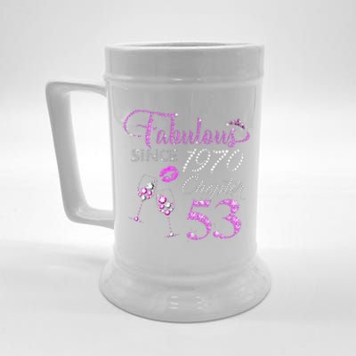 Chapter 53 Fabulous Since 1970 53rd Birthday Queen Wine Beer Stein