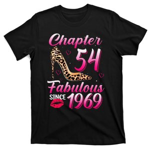 Chapter 54 Fabulous Since 1969 54th Birthday Queen Leopard T-Shirt