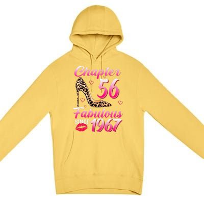 Chapter 56 Fabulous Since 1967 56th Birthday Queen Leopard Premium Pullover Hoodie