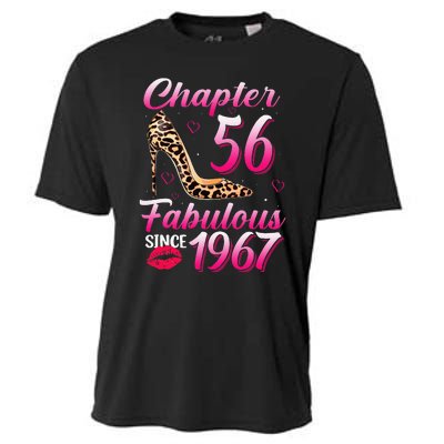 Chapter 56 Fabulous Since 1967 56th Birthday Queen Leopard Cooling Performance Crew T-Shirt