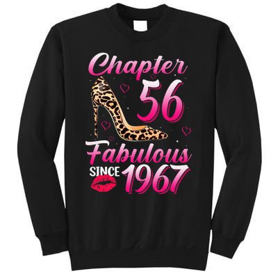 Chapter 56 Fabulous Since 1967 56th Birthday Queen Leopard Sweatshirt