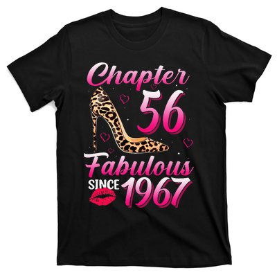 Chapter 56 Fabulous Since 1967 56th Birthday Queen Leopard T-Shirt