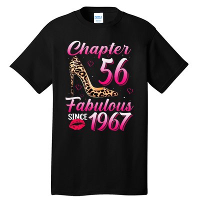 Chapter 56 Fabulous Since 1967 56th Birthday Queen Leopard Tall T-Shirt