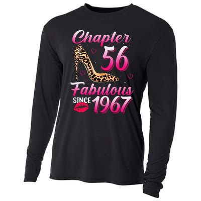 Chapter 56 Fabulous Since 1967 56th Birthday Queen Leopard Cooling Performance Long Sleeve Crew