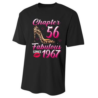 Chapter 56 Fabulous Since 1967 56th Birthday Queen Leopard Performance Sprint T-Shirt