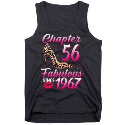 Chapter 56 Fabulous Since 1967 56th Birthday Queen Leopard Tank Top