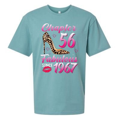 Chapter 56 Fabulous Since 1967 56th Birthday Queen Leopard Sueded Cloud Jersey T-Shirt