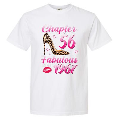 Chapter 56 Fabulous Since 1967 56th Birthday Queen Leopard Garment-Dyed Heavyweight T-Shirt