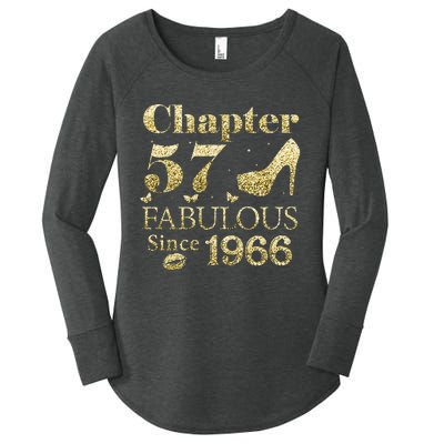 Chapter 57 Fabulous Since 1966 57Th Birthday Gift For Ladies Women's Perfect Tri Tunic Long Sleeve Shirt