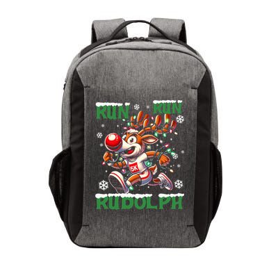 Christmas 5k Run Run Rudolph Holiday Vector Backpack