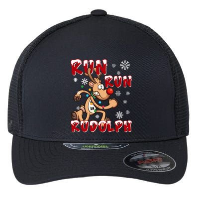 Christmas 5k Run Run Rudolph Holiday Team Running Outfit Flexfit Unipanel Trucker Cap