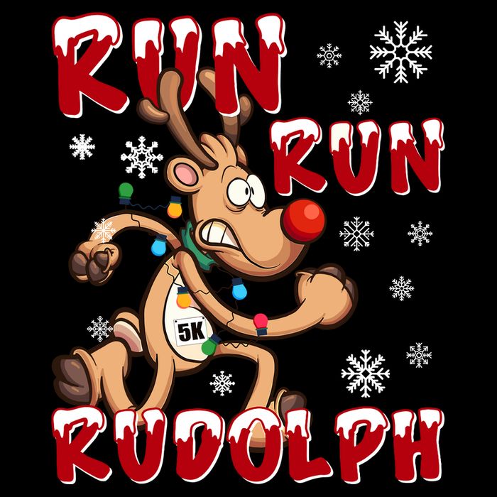 Christmas 5k Run Run Rudolph Holiday Team Running Outfit Flexfit Unipanel Trucker Cap