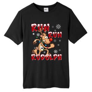 Christmas 5k Run Run Rudolph Holiday Team Running Outfit Tall Fusion ChromaSoft Performance T-Shirt