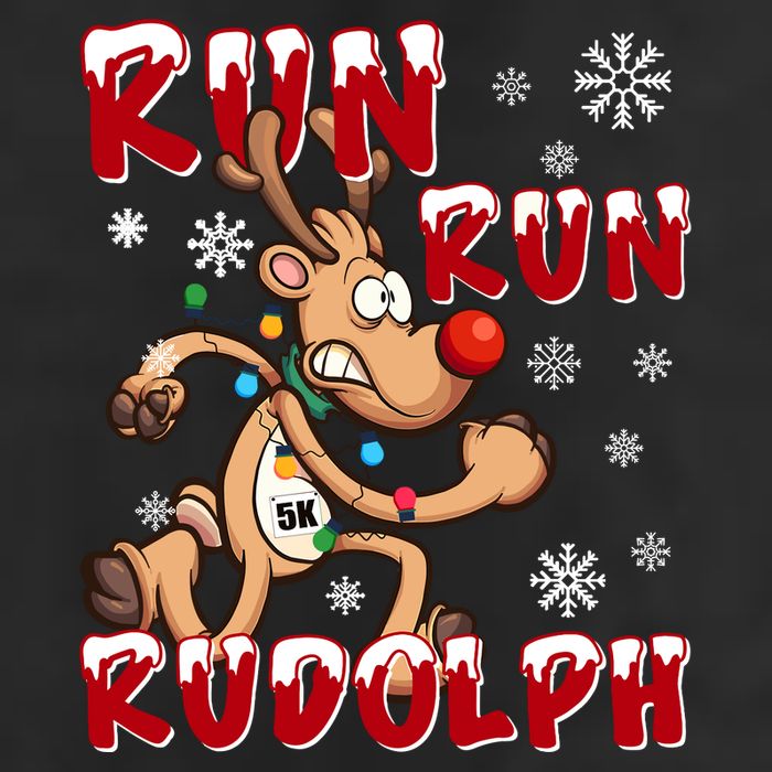 Christmas 5k Run Run Rudolph Holiday Team Running Outfit Microfiber Hand Towel