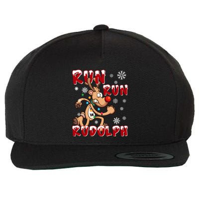 Christmas 5k Run Run Rudolph Holiday Team Running Outfit Wool Snapback Cap