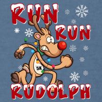 Christmas 5k Run Run Rudolph Holiday Team Running Outfit Garment-Dyed Sweatshirt