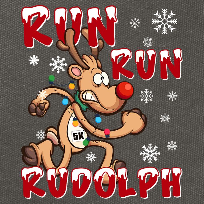 Christmas 5k Run Run Rudolph Holiday Team Running Outfit Cotton Canvas Backpack